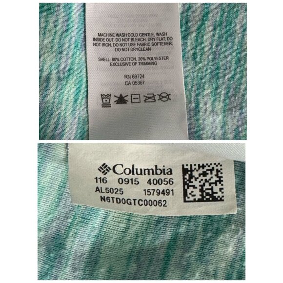 Columbia Green Space-Dye Waist-Tie Short Sleeve Casual Dress Women's Size SM - Picture 9 of 9